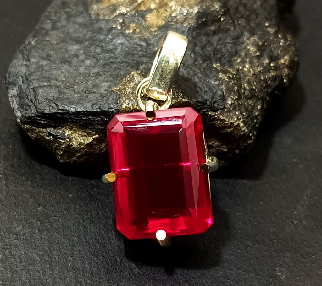 EGL Certified 45.20 Ct Natural RUBY 925 Solid Silver Pendant Loose Gemstone