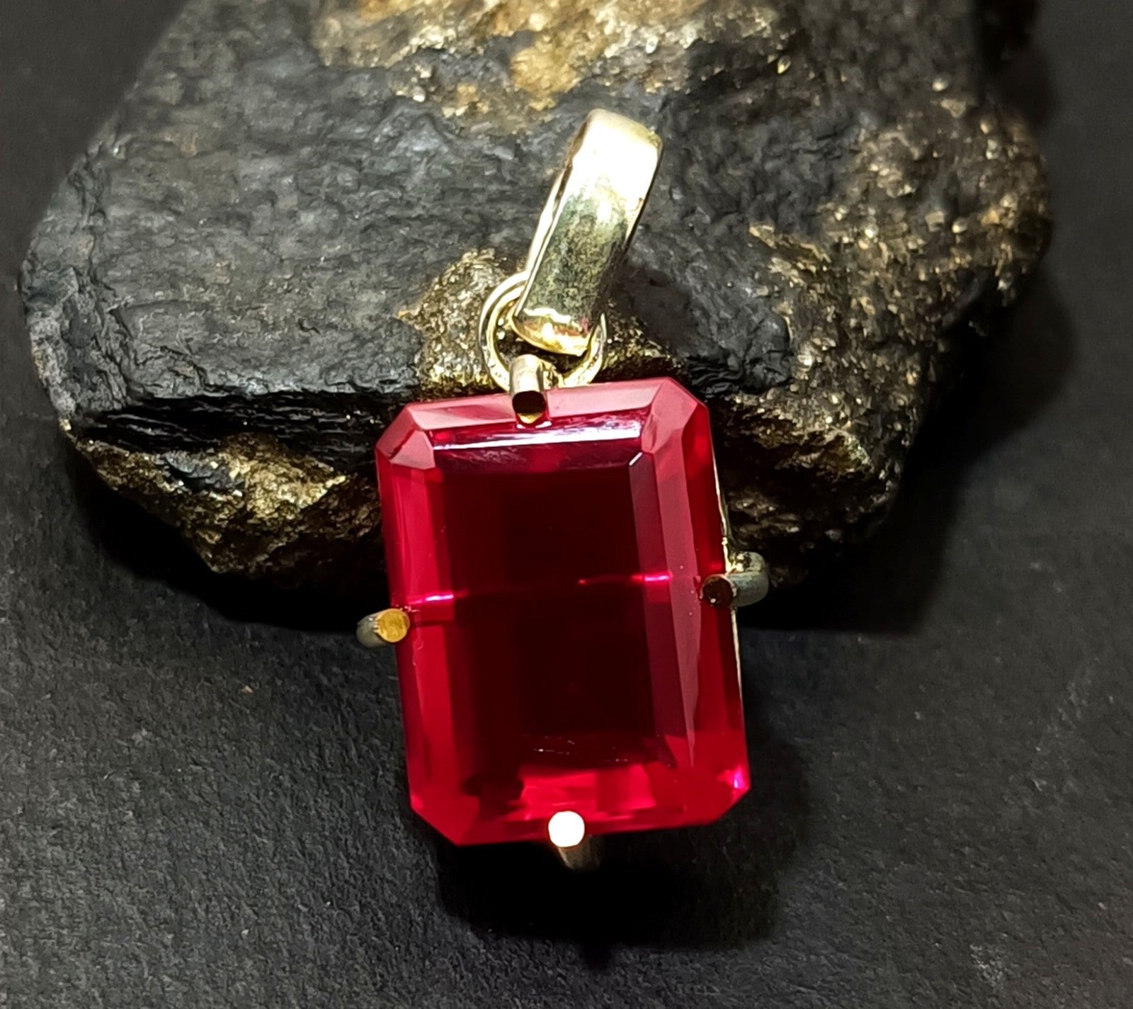 EGL Certified 45.20 Ct Natural RUBY 925 Solid Silver Pendant Loose Gemstone