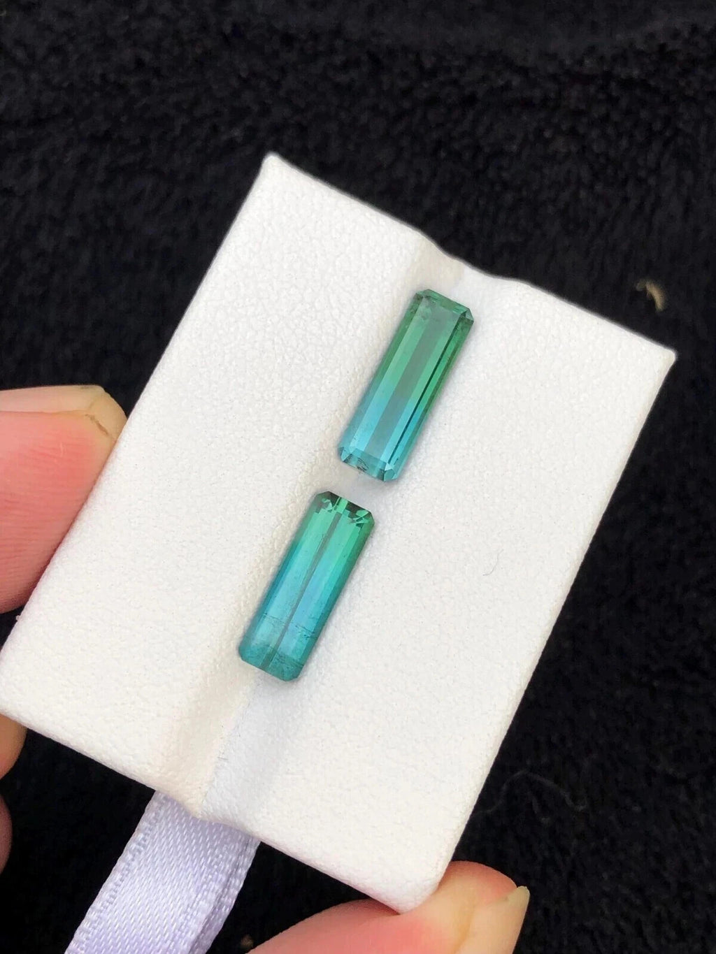 Certified Natural Blue Green Paraiba Tourmaline 15 Ct (2 Pcs) Loose Gemstone