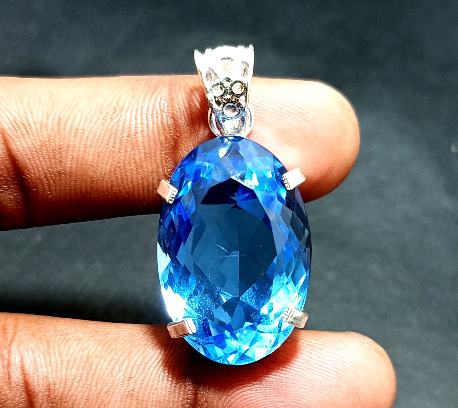 Certified Natural 54.65 Ct Brazilian Round Cut Topaz Pendant Loose Gemstone