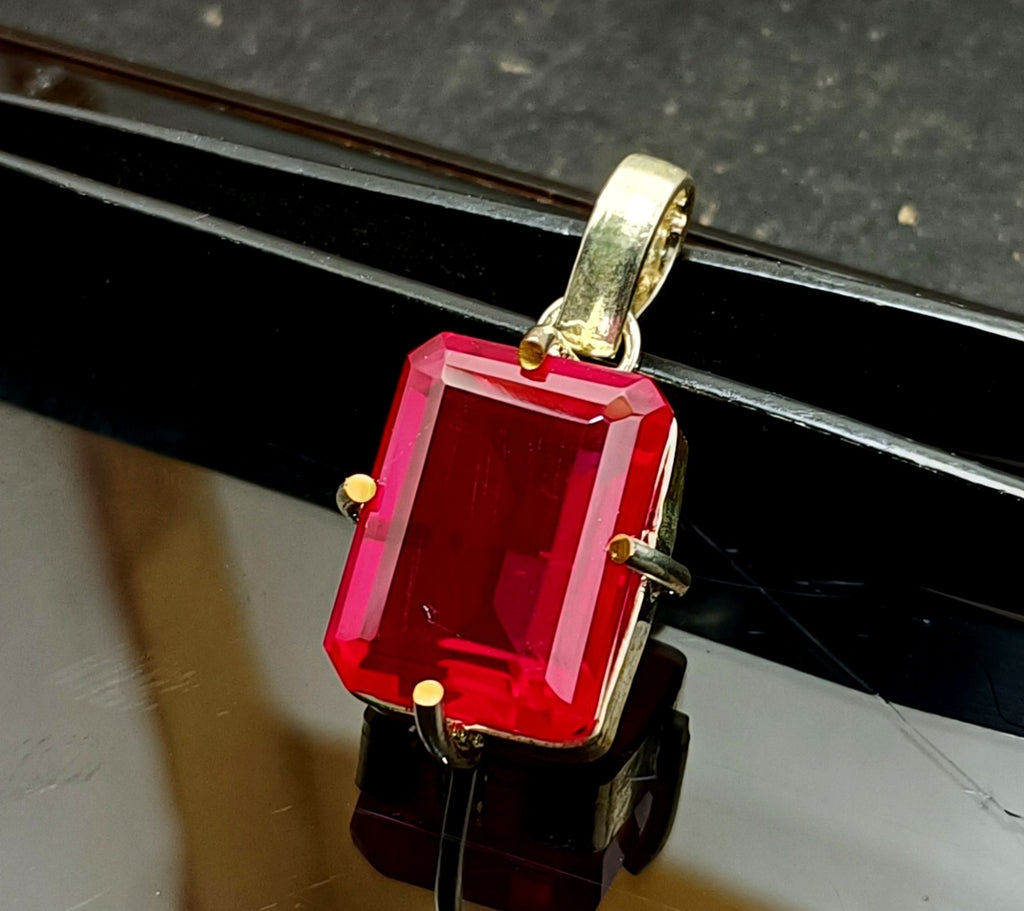EGL Certified 45.20 Ct Natural RUBY 925 Solid Silver Pendant Loose Gemstone