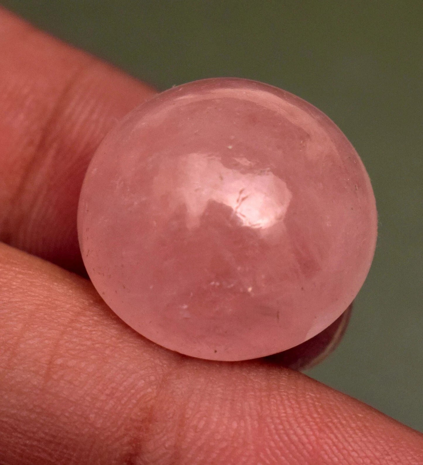 Natural Morganite Cabochon Loose Gemstone 20.55Ct Round Shape Certified Gemstone