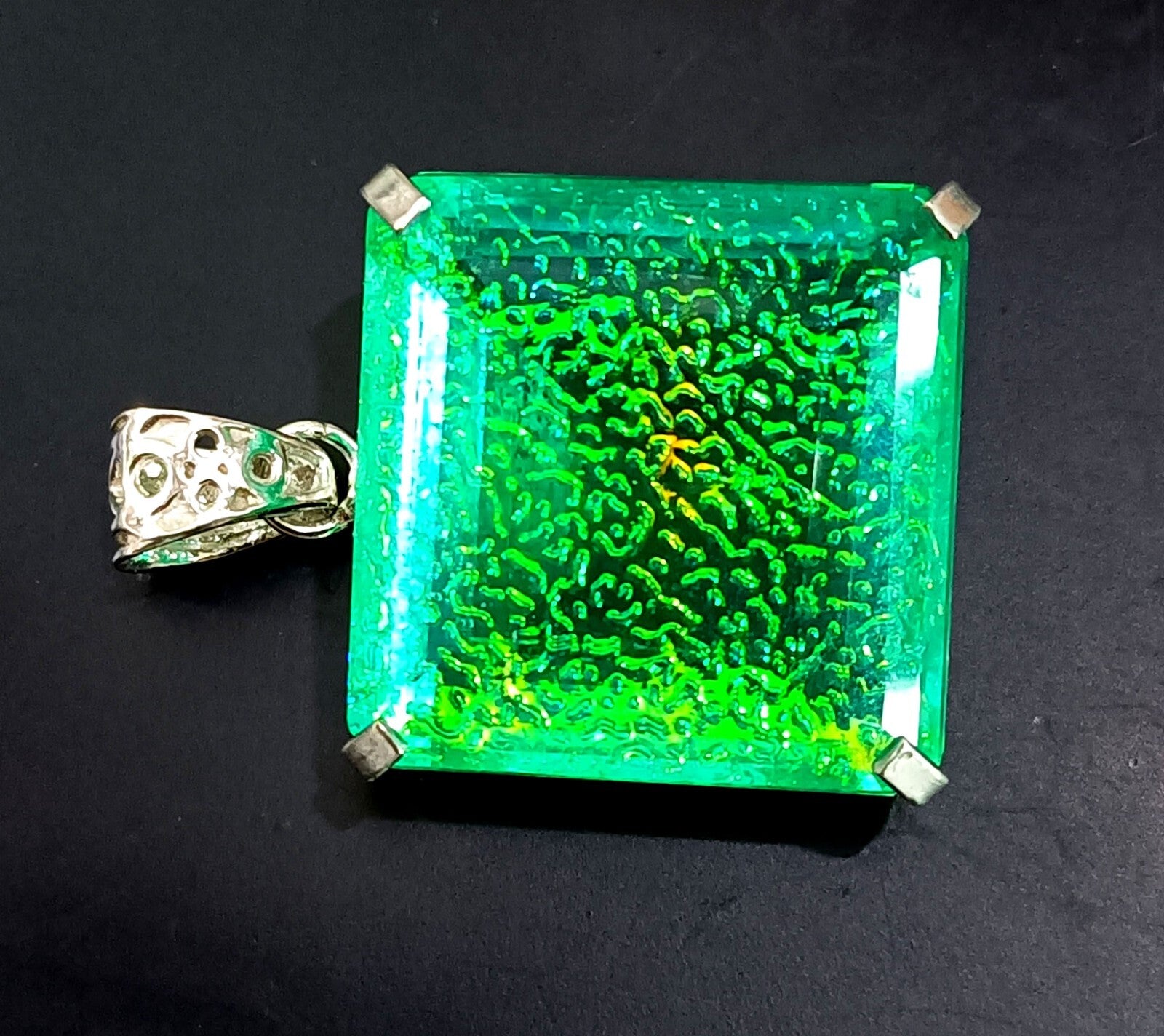 114.15 Ct  Monarch Fire Opal Doublet 925 SolidSilver PendantGemstone