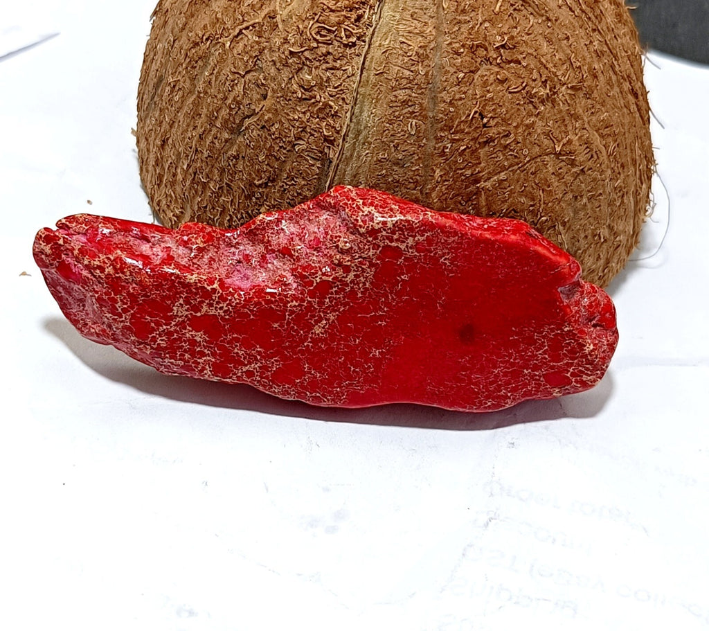 91.95 Ct Natural Arizona Superior Red Turquoise Slab Rough Certified Gemstone