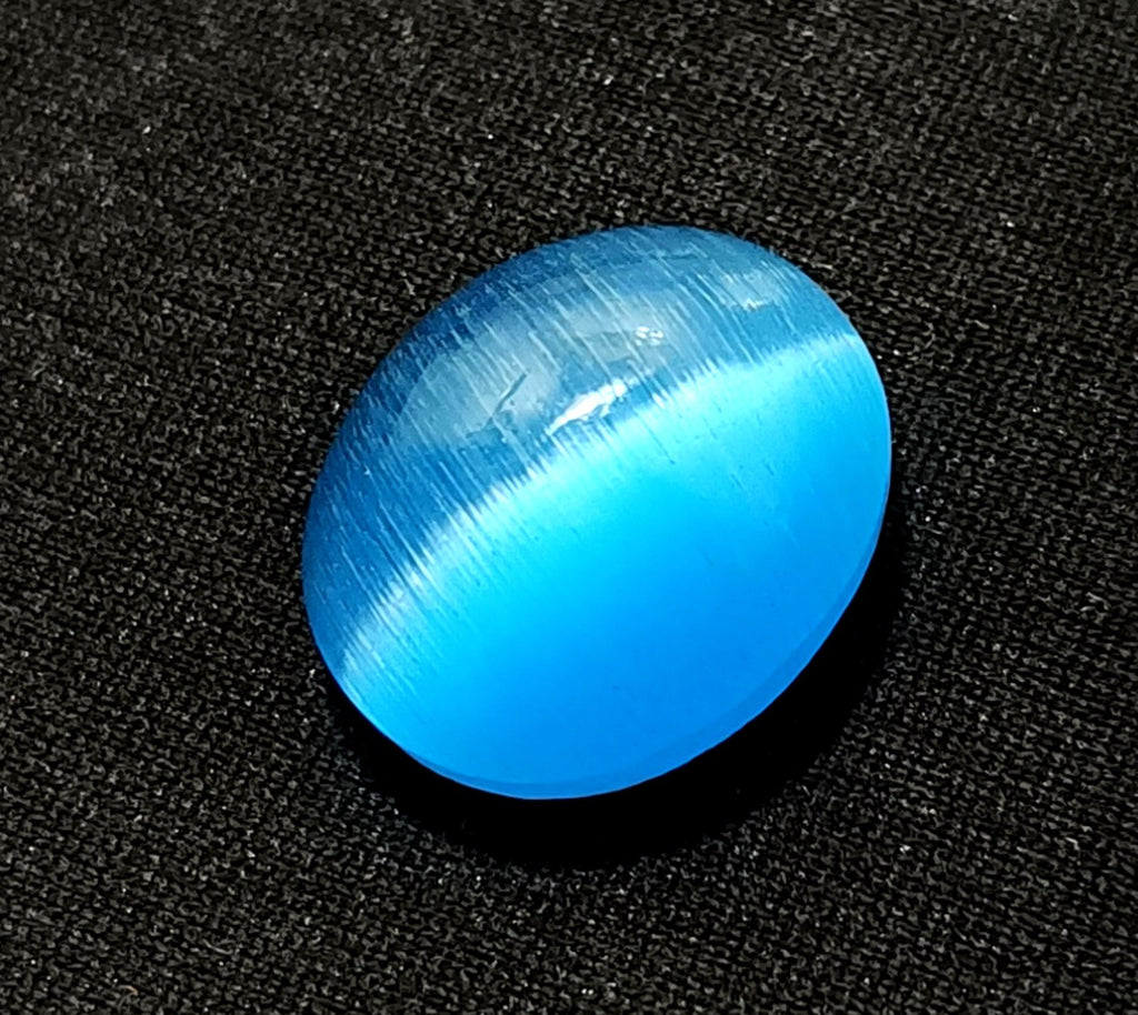 Chrysoberyl 12.5 Ct Natural BLUE Cats Eye Oval Cut Loose Certified Gemstone