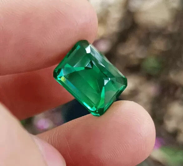 Flawless Natural 9.50 Ct Green Emerald EGL Certified Emerald Cut Loose Gemstone