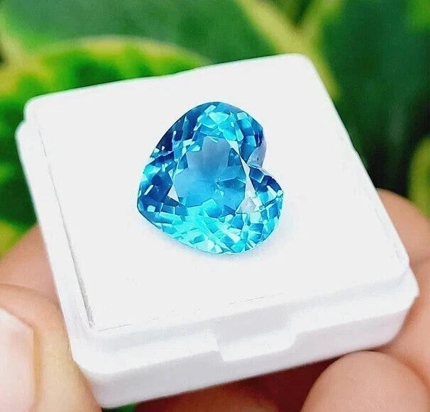 9.85 Ct Natural Paraiba Tourmaline Greenish Neon Blue Heart Cut Loose Gemstone