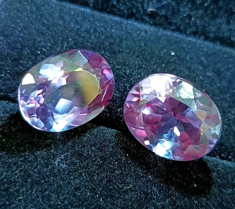 Natural 32 EGL Certified Alexandrite Color Change OVAL Cut Loose Gemstone 2 PCS