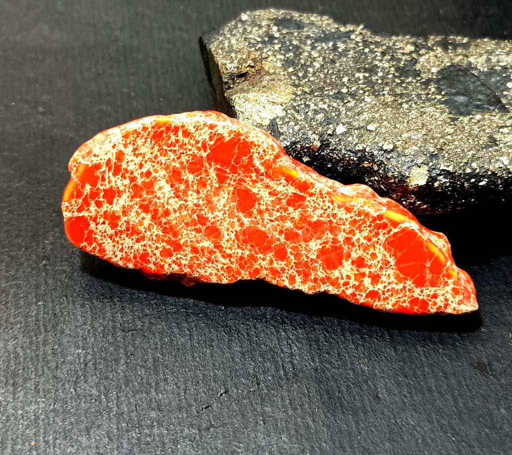 92.0 Ct Natural Arizona Superior Orange Turquoise Slab Rough Certified Gemstone