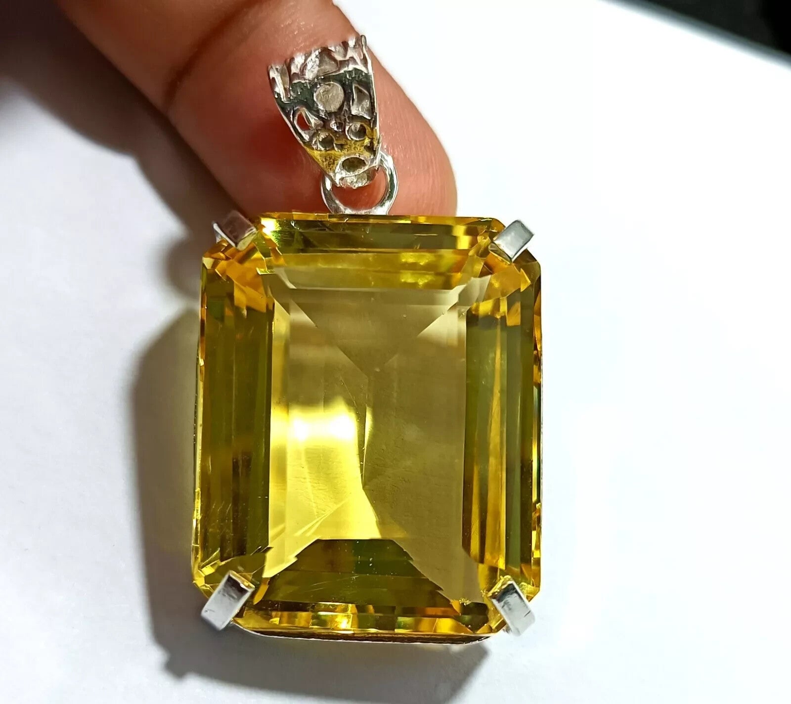 EGL Certified Natural 96.80 Ct Brazilian Emerald Topaz Pendant Loose Gemstone