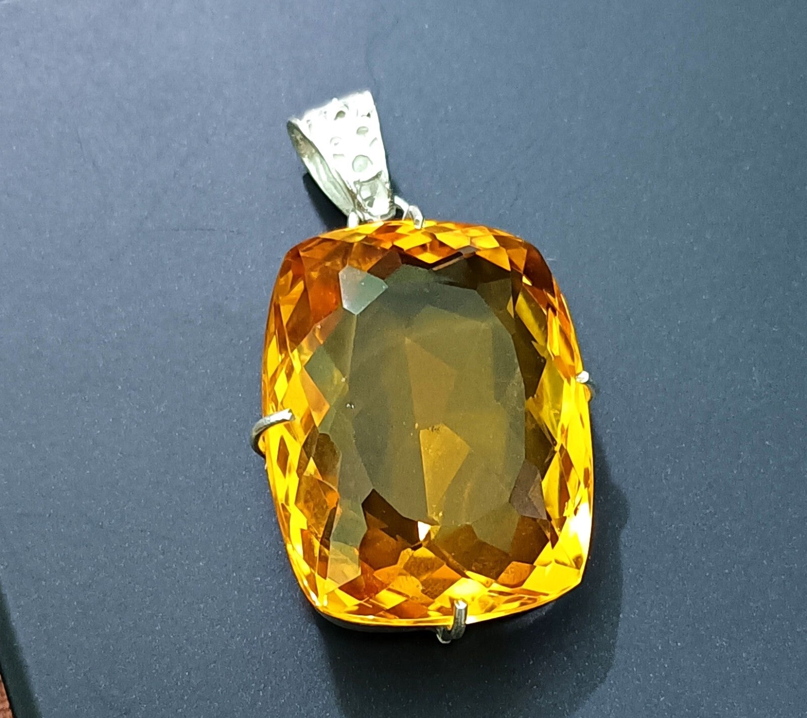 EGL Certified Natural 95.25 Ct Brazilian Cushion Topaz Pendant Loose Gemstone