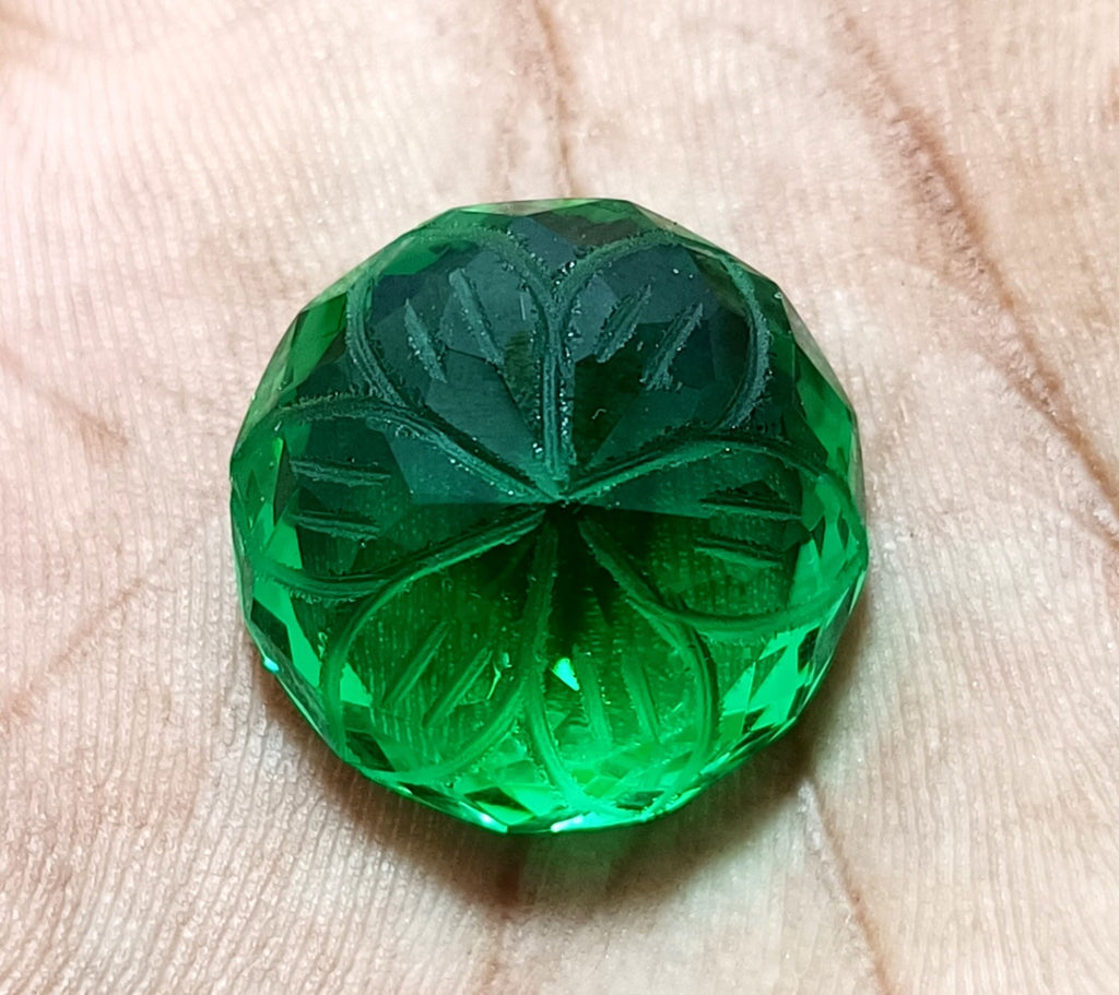 40.65Ct Round Fine Cut EGL Certified Brazilian Green Color Topaz Loose Gemstone