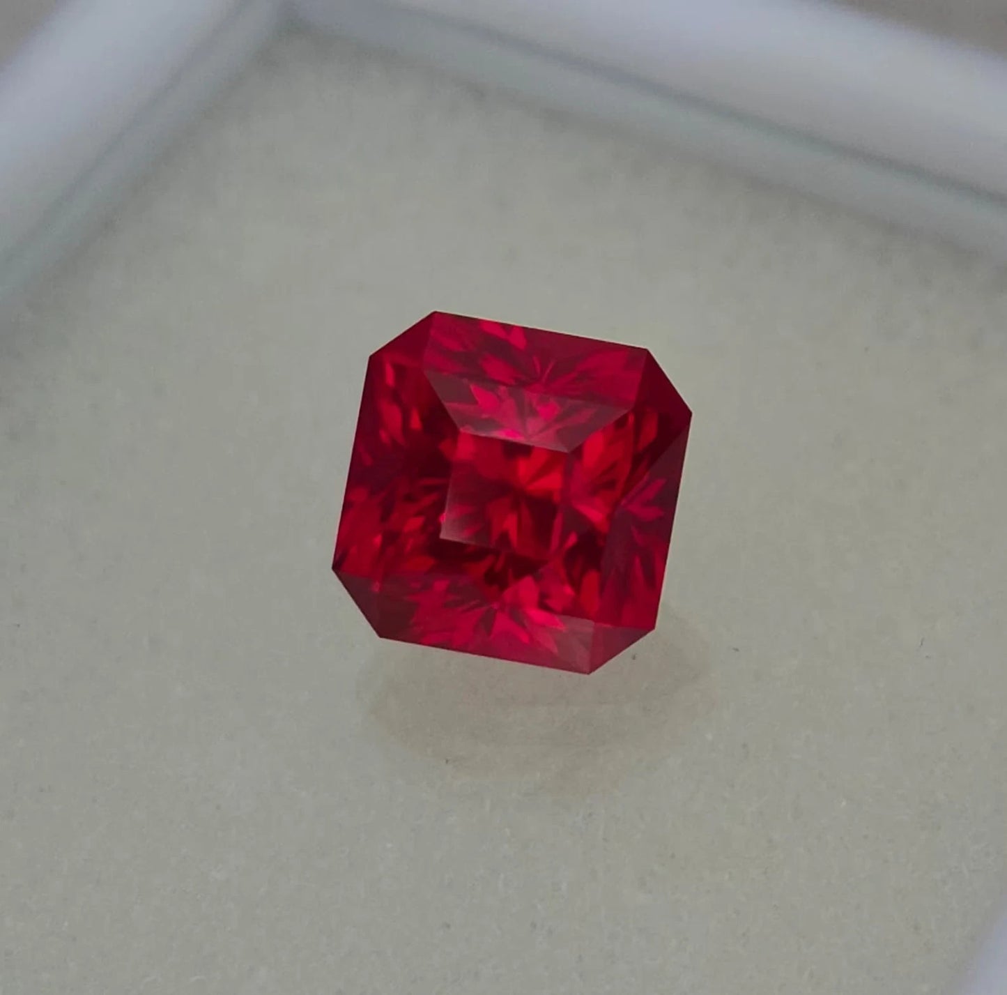 10 mm Natural Mozambique Red Ruby Asscher Cut Certified Loose GEMSTONE 5.70 Ct