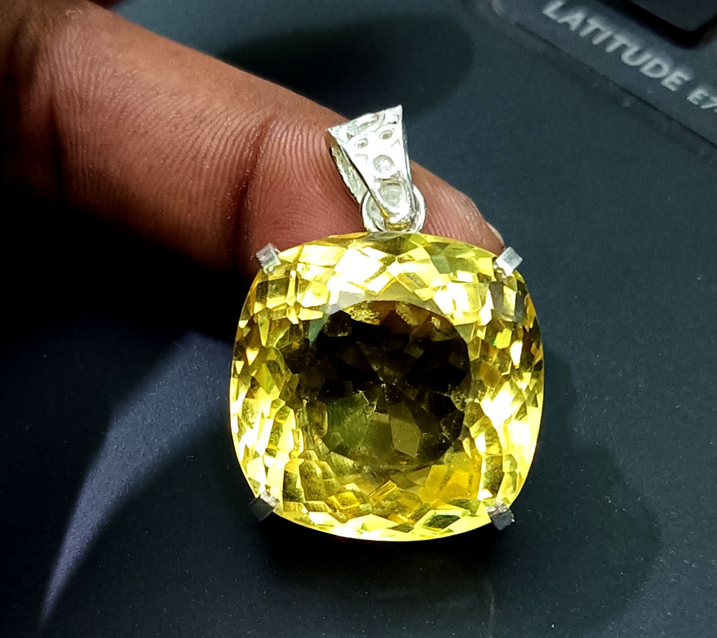 Certified Natural 85.70 Ct Brazilian Cushion Cut Topaz Pendant Loose Gemstone