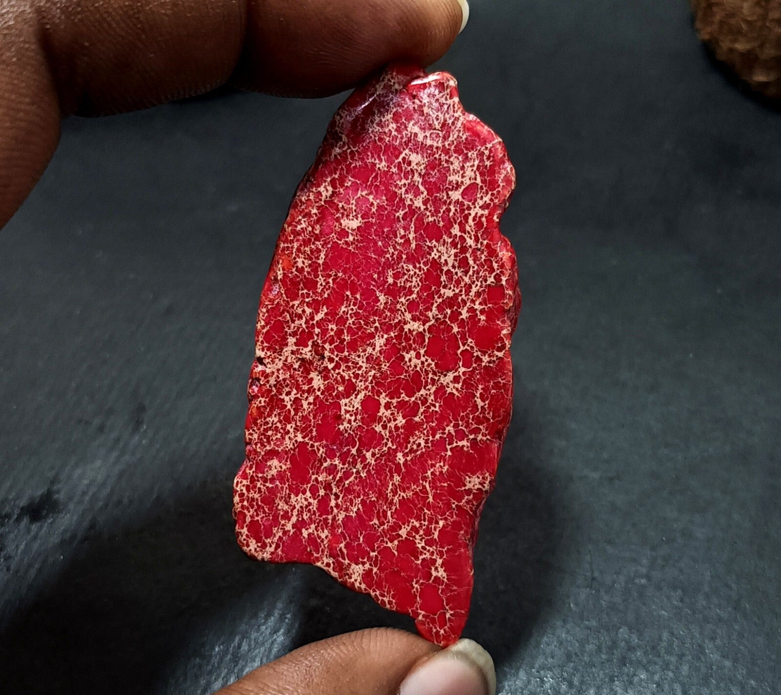 82.15 Ct Natural Arizona Superior Red Turquoise Slab Rough Certified Gemstone