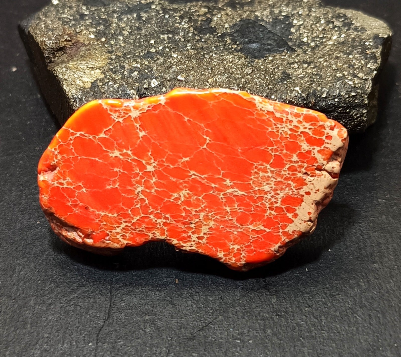 90.80 Ct Natural Arizona Superior Orange Turquoise Slab Rough Certified Gemstone