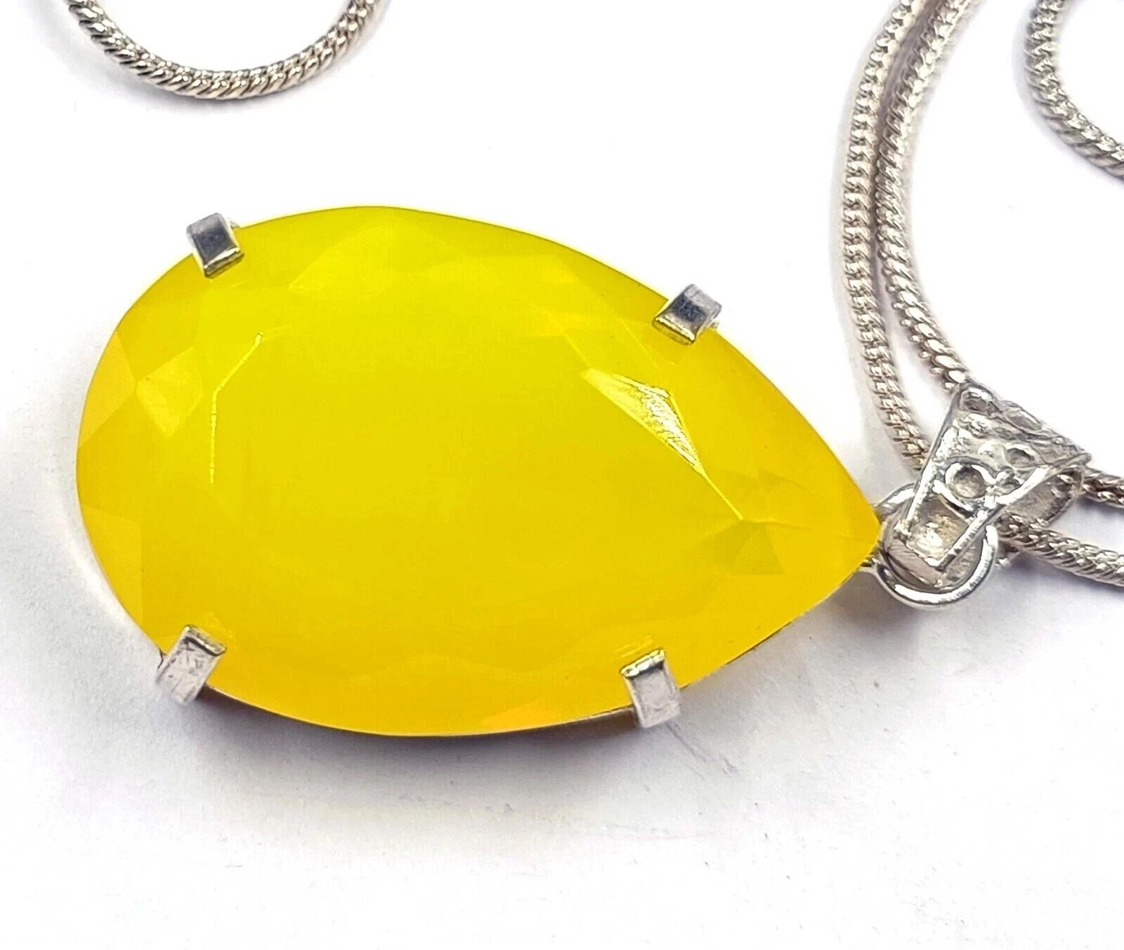 EGL Certified 108.90Ct Natural Opal 925 Solid Silver Pear Pendant Loose Gemstone