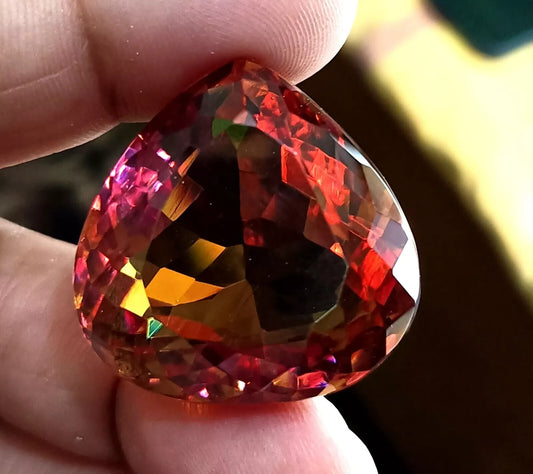 NATURAL Zultanite 7 Color Loose Certified GEMSTONE Pear Cut 101.15 Ct