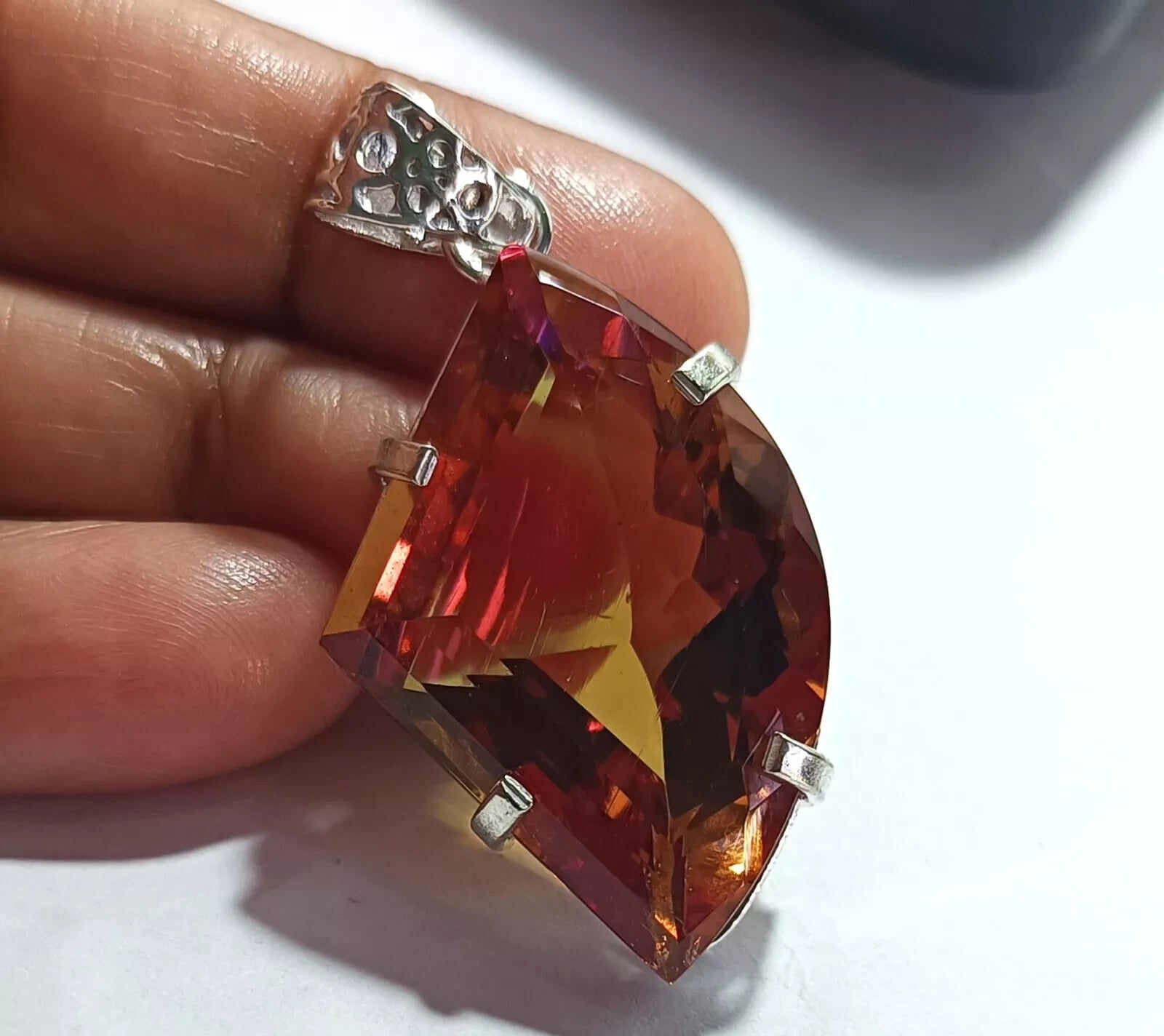 EGL Certified 73.70 Ct FANCY Natural Zultanite 925 Silver Pendant Loose Gemstone