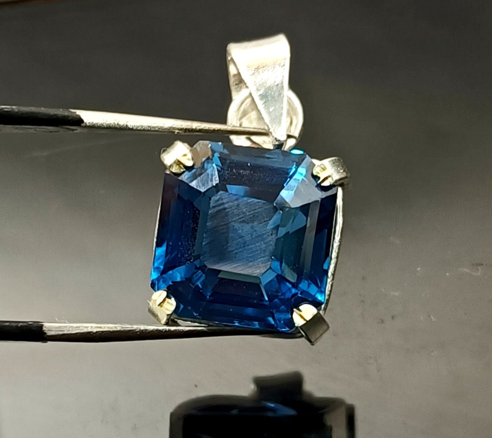 Certified 30 ct Natural Paraiba Tourmaline 925 Silver Pendant Loose Gemstone