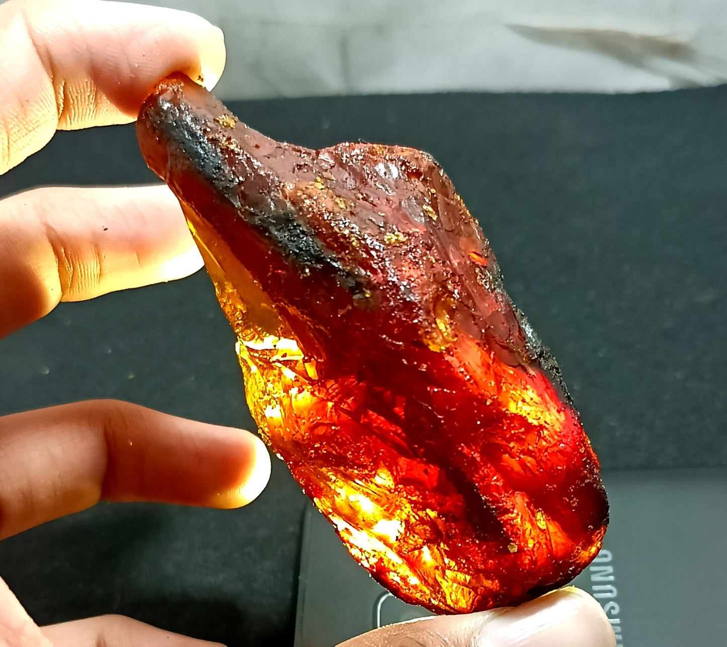 154.10 Ct Natural Honey Baltic Amber Untreated Specimen Certified Rough Gemstone
