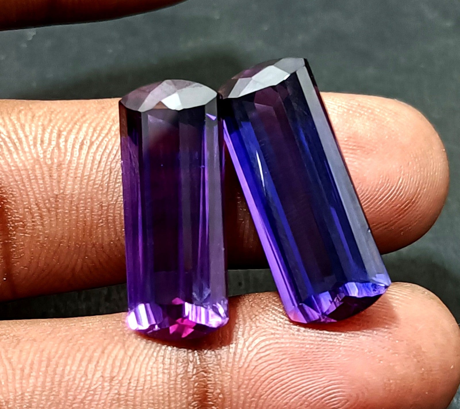 40.70 Ct Natural Brazil Purple Amethyst Emerald Cut CERTIFIED Loose Gemstone