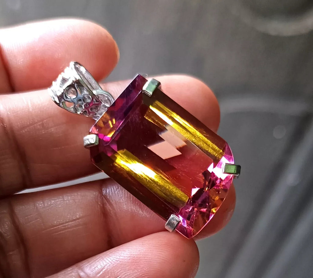 EGL Certified 54.10 Ct FANCY Natural Zultanite 925 Silver Pendant Loose Gemstone