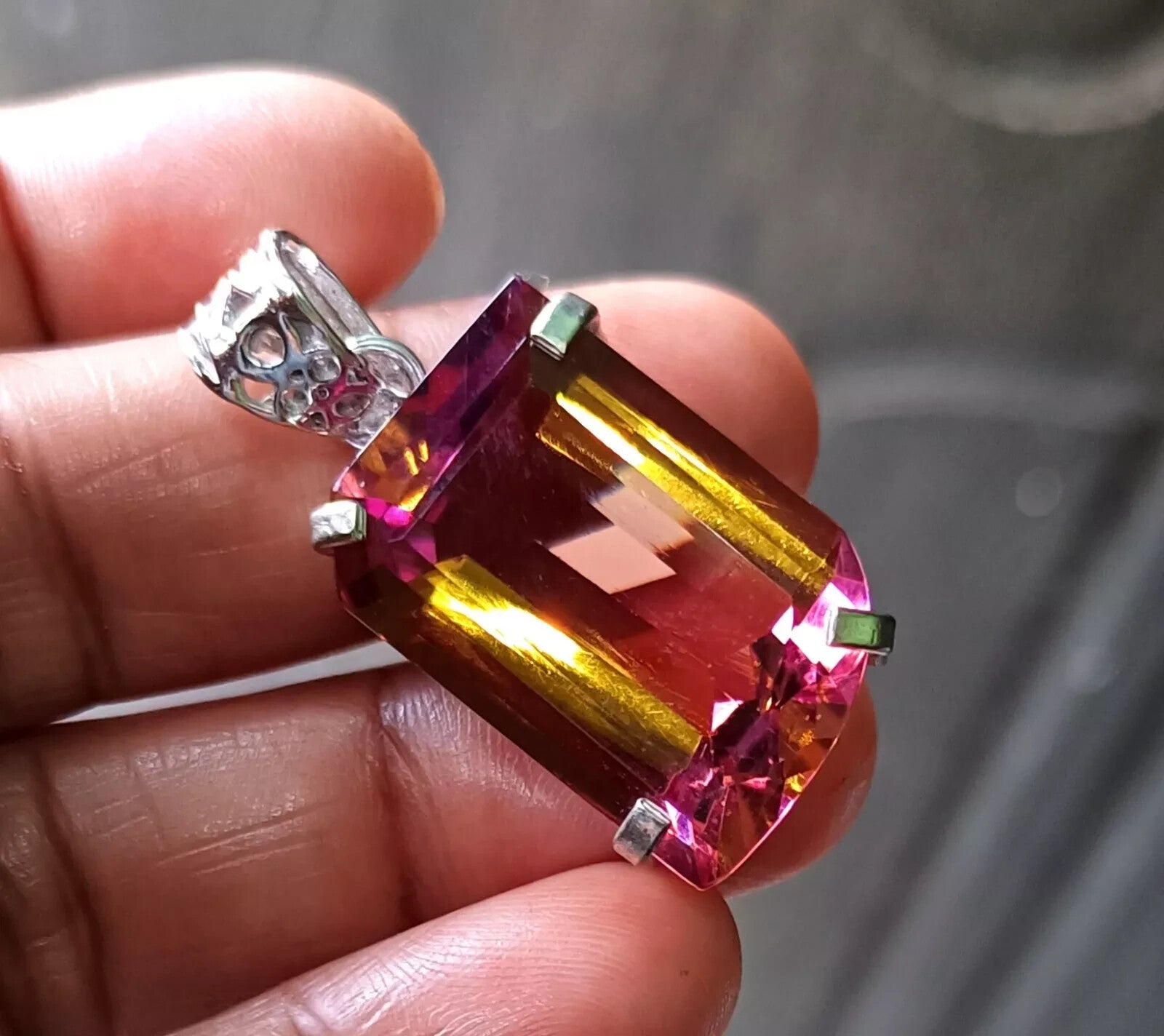 EGL Certified 54.10 Ct FANCY Natural Zultanite 925 Silver Pendant Loose Gemstone