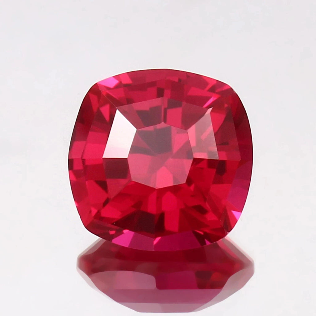 AAA Mozambique Pegion Red Ruby Mastercut Cushion Loose Stepcut Gemstone 15x15 MM