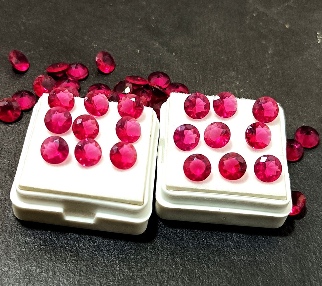 6 mm 15 Pcs Lot EGL Certified Natural Cambodian Rhodolite Zircon Loose Gemstone