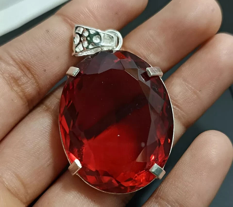 EGL Certified Natural 93.05 Ct Brazilian OVAL RED Topaz Pendant Loose Gemstone