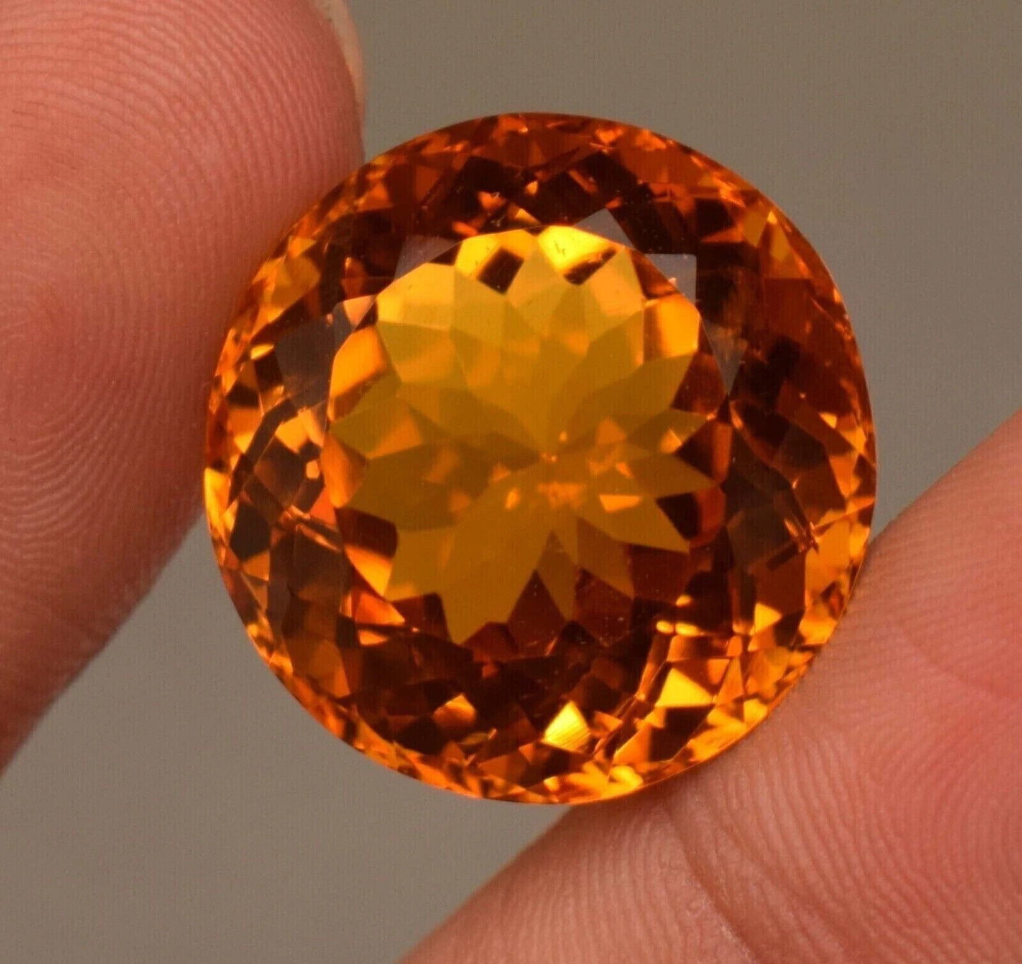 Natural EGL Certified 100 Ct Round Cut Yellow Citrine Brazilian Loose Gemstone
