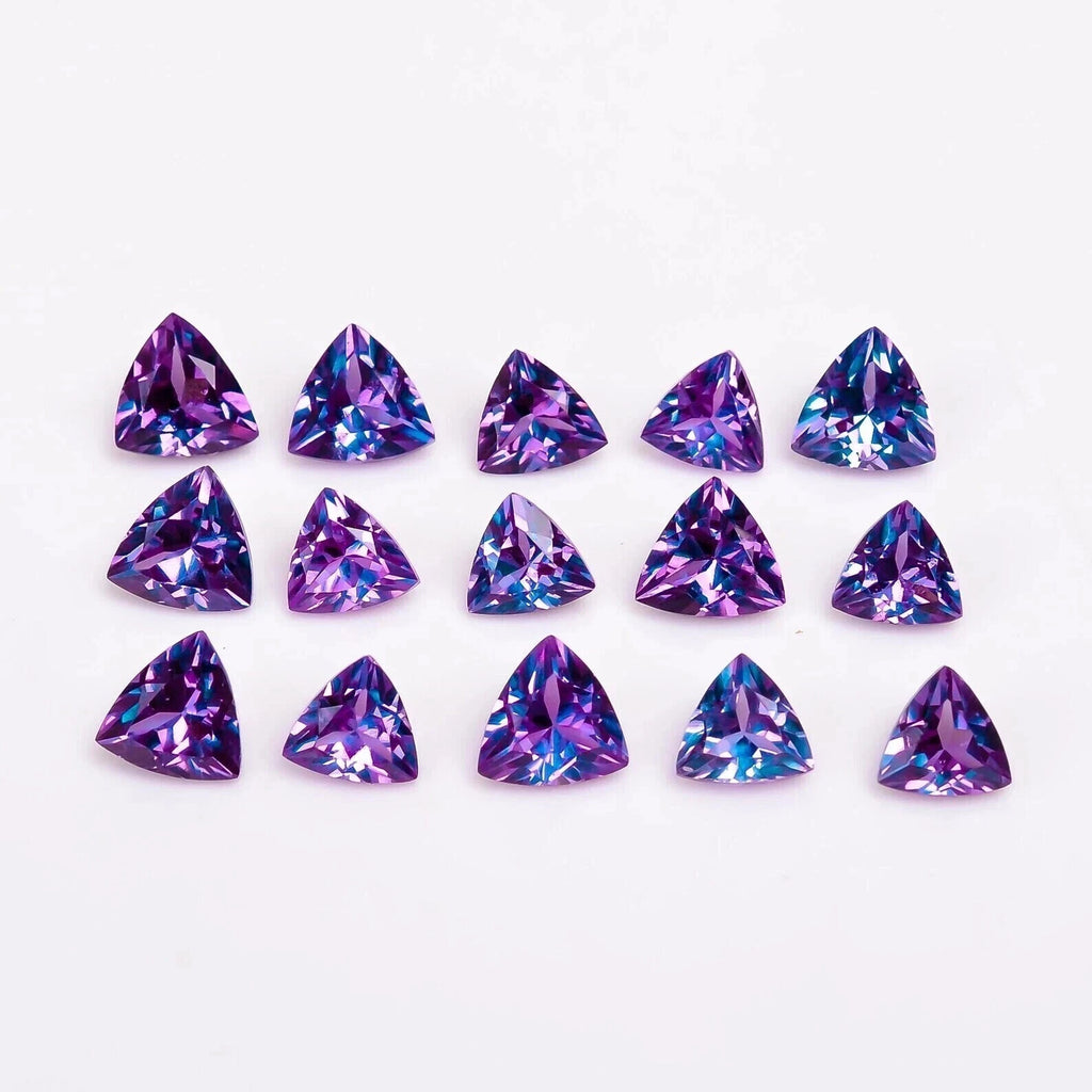 7x7 MM (15 Pcs) Natural Color Change Alexandrite Certified Loose Gemstone Lot