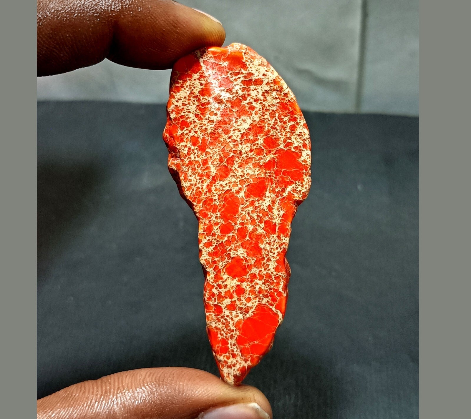 92.0 Ct Natural Arizona Superior Orange Turquoise Slab Rough Certified Gemstone