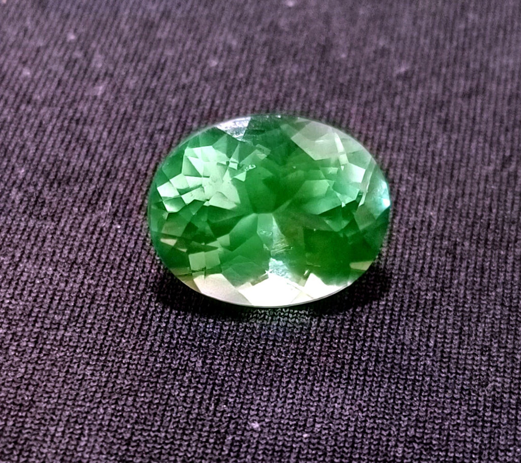 15.40 Ct Natural Green Sapphire Flawless Certified OvalCut Loose Gemstone