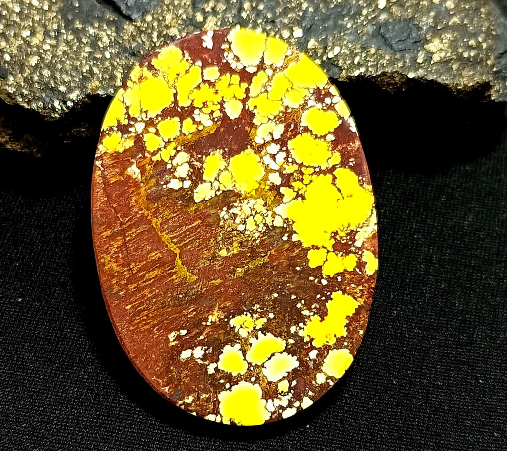 72.80 Ct Natural Arizona Superior Yellow Turquoise Oval Cut Certified Gemstone