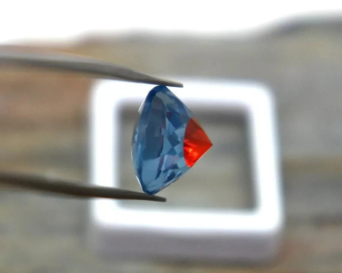 Natural Rare Found 8-10 Ct Pitambari Sapphire Bi-Color Round Cut Loose Gemstone