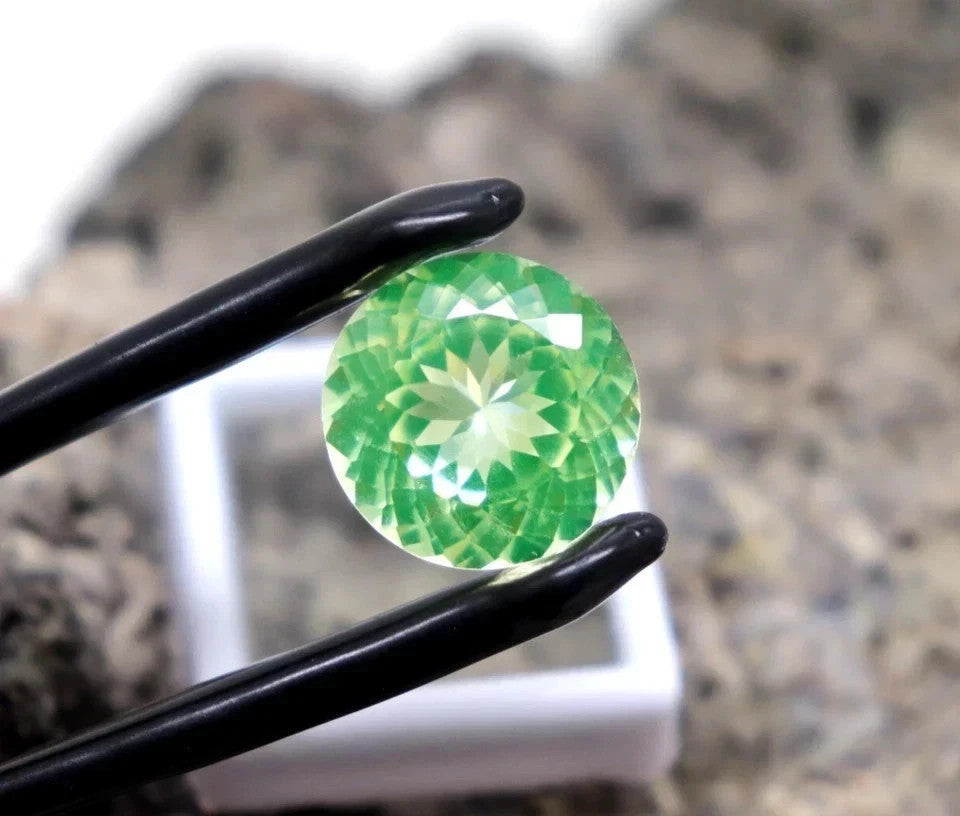 9 Ct Natural Parti Sapphire Round Cut Certified Sri Lanka Loose Gemstone