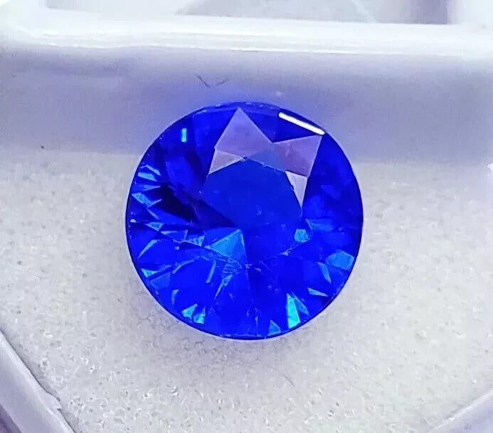 Natural Rare 9.00 Ct Lustrous Blue Sapphire Round Cut Certified Loose Gemstone