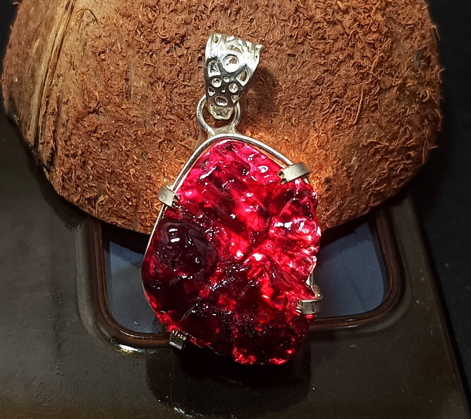 EGL Certified 86.10 Ct Natural PAINITE 925 Solid Silver Pendant LOOSE Gemstone