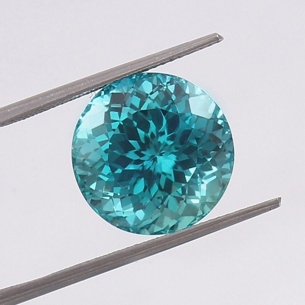 AAA 10 Ct+ Natural Brazil Green Paraiba Tourmaline Loose Round Cut Gemstone