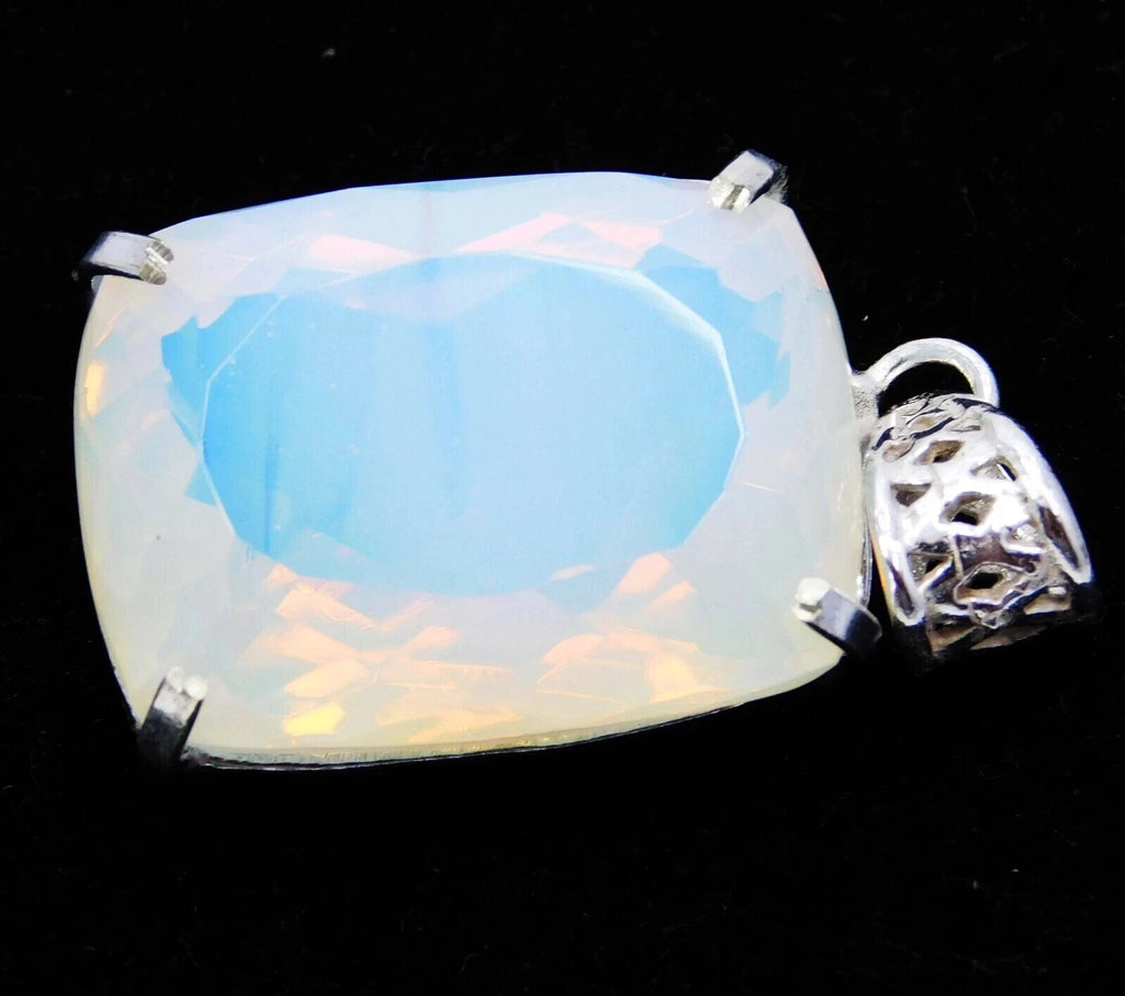 74 CT EGL Certified Natural Welo Opal 925 Solid Silver Pendant Loose Gemstone