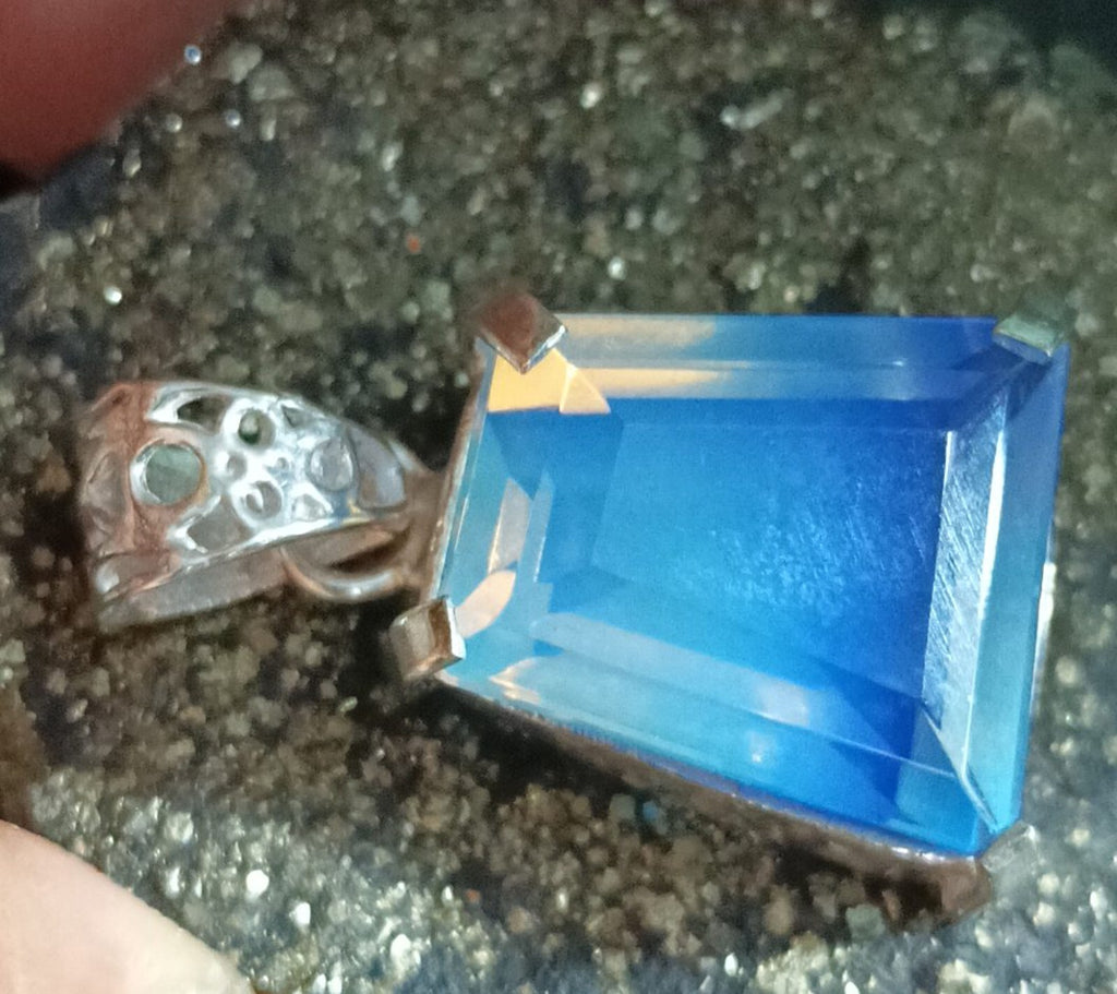 EGL Certified 37.70 Ct Natural Opal 925 Solid Silver Pendant Loose Gemstone