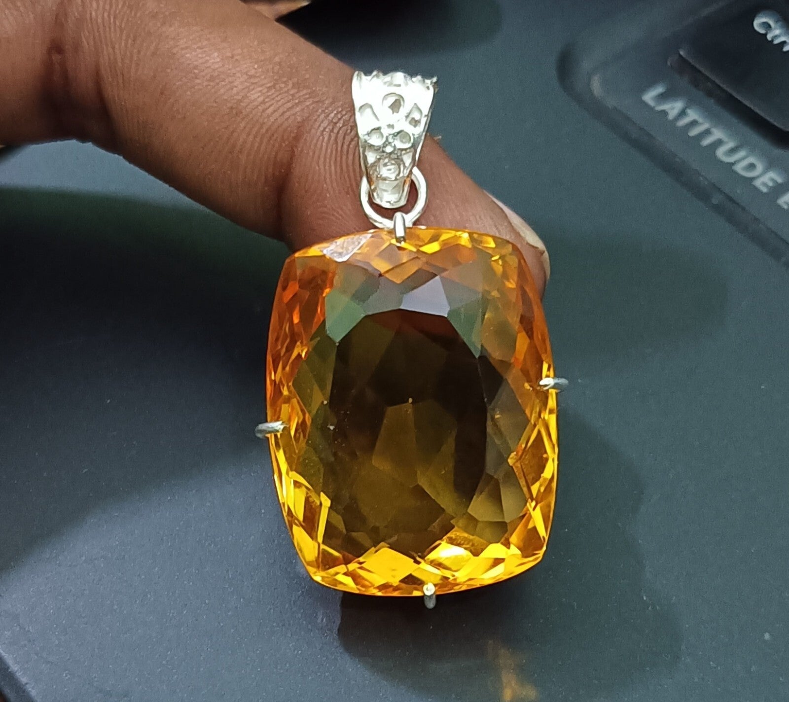 EGL Certified Natural 95.25 Ct Brazilian Cushion Topaz Pendant Loose Gemstone