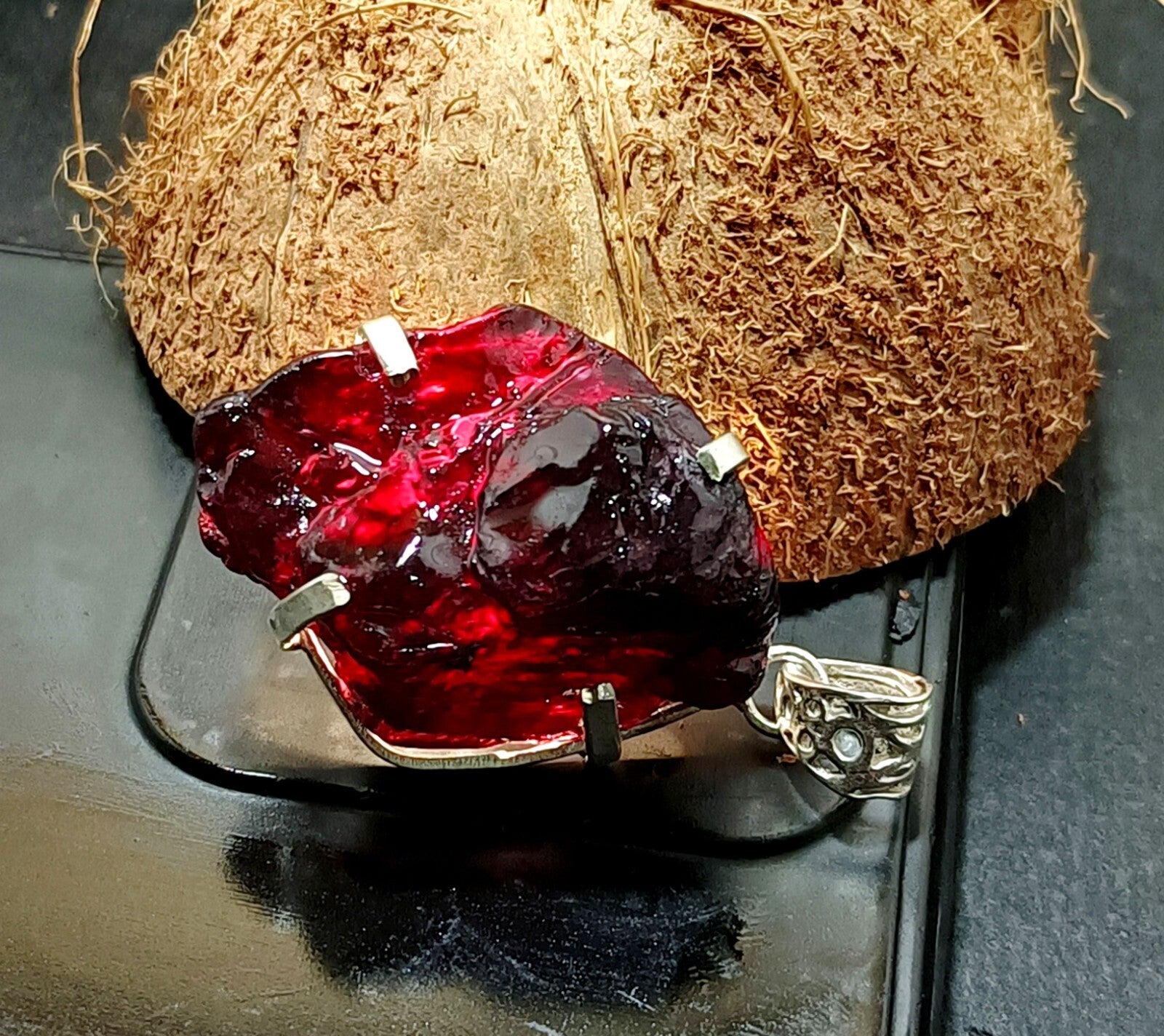 EGL Certified 158.50 Ct Natural PAINITE  Solid Silver Pendant LOOSE Gemstone