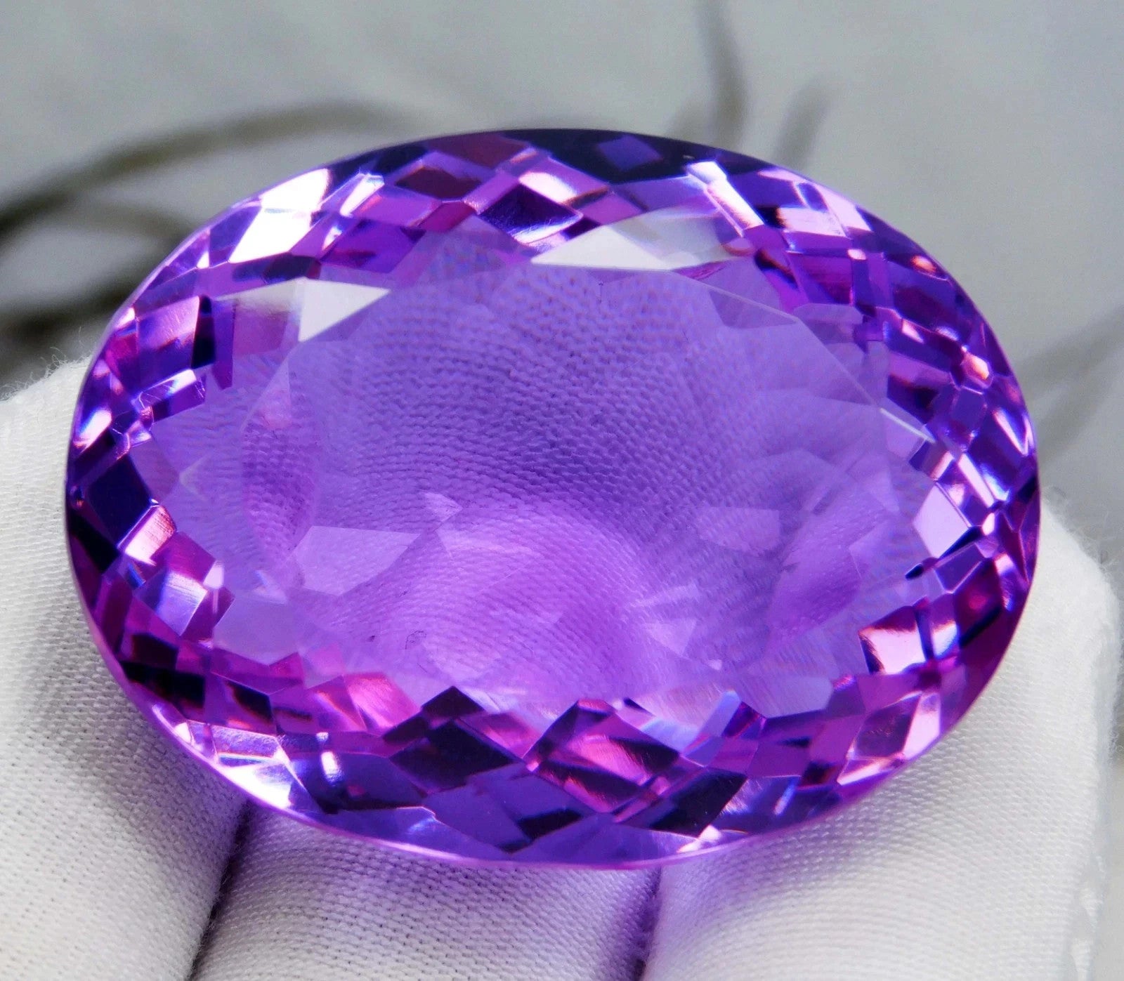 Certified Natural 120.85 Ct Brazilian Purple Oval Cut Topaz Loose Gemstone