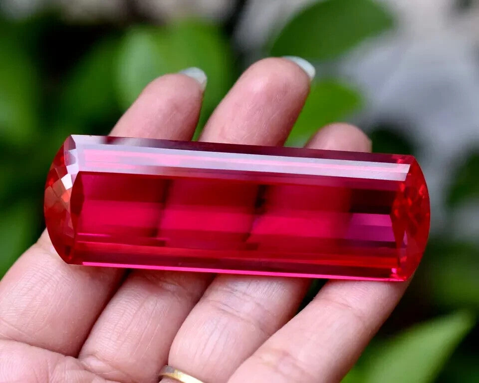 219.45 Ct Natural Red Ruby Mogok Fancy Cut Certified Unheated Loose Gemstone
