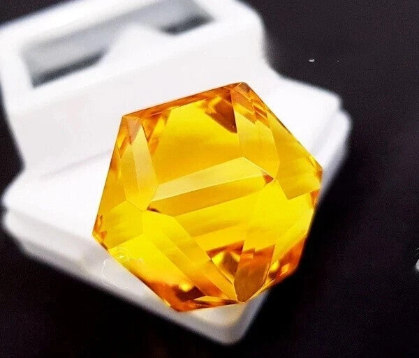 Yellow Color Citrine Natural 50.87 Ct Fancy Cut Brazilian Pendant Size Gemstone