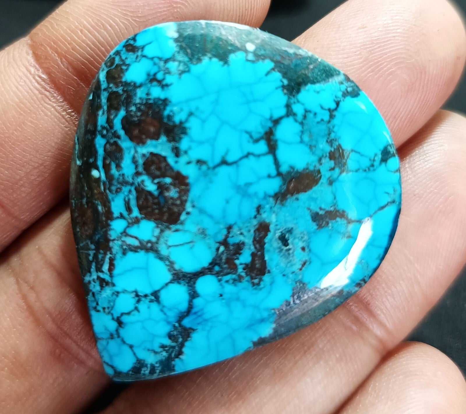 57.15 Ct Natural Turquoise Arizona blue Pear Cut Loose Gemstone With Free Gift