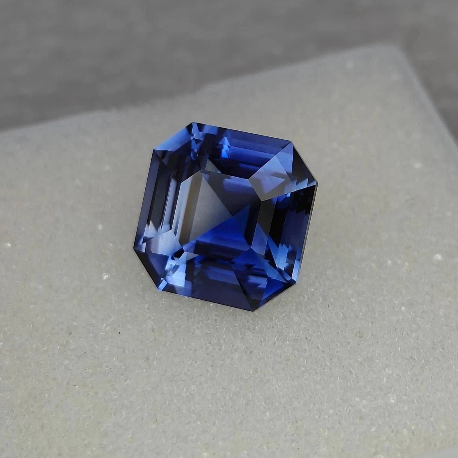 10.23 Ct Natural Kashmir Blue Sapphire Rare Certified Asscher Cut Loose Gemstone